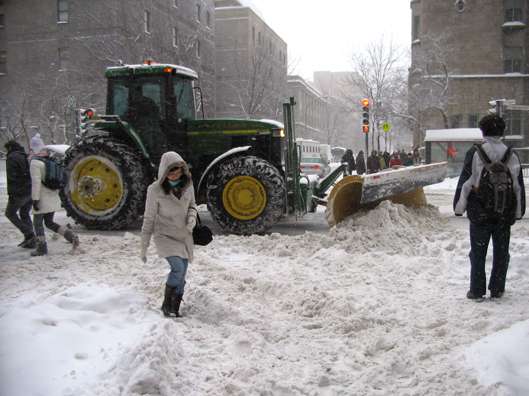 Tempête de neige à Montréal